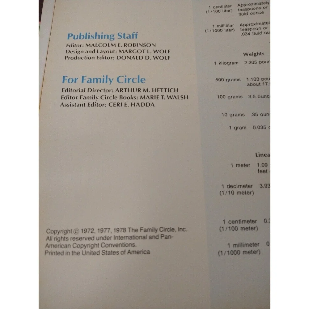 Family Circle Buffet Entertaining Cookbook 1978 Hardcover 96 Pgs Rockville House